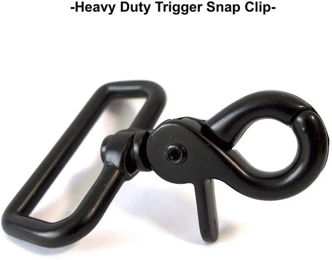Close view of heavy duty trigger snap clip for Gel Padding Tool Belt Suspenders With Breathable Gel Shoulder Pad For Electricians, Construction Pros, And Farmers, Trigger Snap Hook Ends, All Day Comfort, Heavy Duty Support, Even Weight Distribution And Back Strain Relief