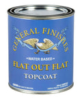Flat Out Flat Topcoat Quart For Chalk Paint And Milk Paint Furniture, blue can with eagle design logo