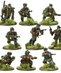 30 Piece Mid To Late War Waffen-SS Grenadiers Plastic Miniatures For Bolt Action WW2 Tabletop War Gamers with varied poses