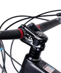 Shorty 50mm 31.8mm Mountain Bike Stem on handlebars, zero degree rise, CNC machined Al6061, for MTB, road, city, and downhill use.