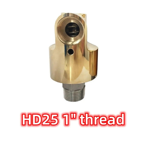 Brass Rotating Joint Swivel Union 1 Inch HD25 DN25 360 Degree Rotary Joint For Water Oil And Air Piping Right Thread Universal Connector Heavy Duty Construction Machinery Hydraulic Equipment, HD25 1" thread