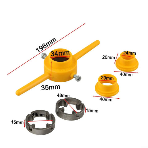 Premium PPR Pipe Thread Repair Kit With 6PCS Step Drill Tools And NPT Dies For PVC Water Pipes To Fix Leaks Fast Without Replacing Fittings In Your Home, 20mm and 24mm dies
