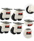 Tough As Nails Heavy Duty Swivel Caster Wheels with locking brakes, flat base, four pack, ideal for workbenches and carts.