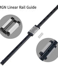 MGN9H Black Linear Guide Rail 400mm with Bearing Steel Carriage Block for 3D Printers and CNC Machines