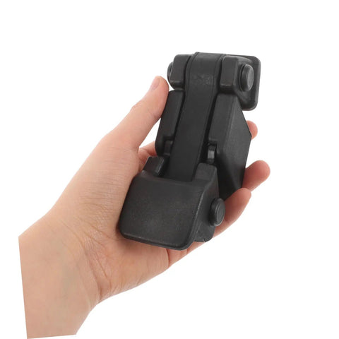 Hand holding Locking Hood Latch Kit With Flush Pin Toggle Hasp For Cars Anti Theft Hood Lock Durable Steel Construction