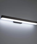 Styx 25-Inch LED Vanity and Wall Light, 3-CCT Adjustable 2700K-3500K Set to 3000K, Black Aluminum Bath Fixture With Etched Diffuser