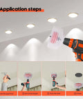 VUAOHIY 6 1/4 inch hole saw with dust bowl for recessed can lights; cordless drill cuts ceiling hole