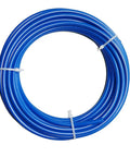 Quarter Inch Polyethylene Tubing For RO Water Systems, Flexible Blue Supply Line, 100 Feet Length, 30 Meters, coiled roll