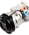 No Sweat AC Air Compressor Pump For Honda Accord Odyssey Pilot Acura TL MDX 3.0L 3.2L 3.5L V6 2003 2008 close-up view showing black pulley and connectors.