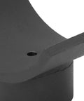 Close-up of Beefy Heavy Duty Bottle Jack Lifting Saddle for Dana 60 70 80 Axles, showcasing black iron material detail.