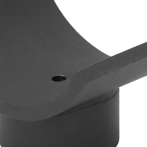 Close-up of Beefy Bottle Jack Axle Lifting Saddle Adapter For Tubes Up To 4 Inches, iron construction detail.