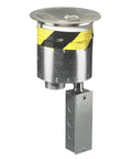 Top Shelf Fire Rated Poke Through Conduit Plate With Nickel Finished Cast Aluminum Housing Heavy Duty 4 Port Recessed Outlet Box with cover.