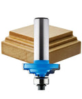 Twin Step Ogee Router Bit With Half Inch Shank For Clean Cabinet Edge Cuts Stepped Edge Profile Tool with wood sample