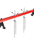1100 Lb Engine Support Bar Transverse Hoist For Heavy Duty Engine Lifts Durable Thickened Steel With Double Beam Rust Proof Coating Resists Oil And Corrosion Wide Compatibility Across Most Vehicles And Small Engines, 57-inch bar with chains