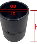 Two Pack 35mm Excavator Bucket Bushing Set 35x45x40mm ID OD L Pivot Pin Sleeve Kit For Heavy Equipment Attachments Easy Install Smooth Fit Wear Resistant Bearings, black steel bushing