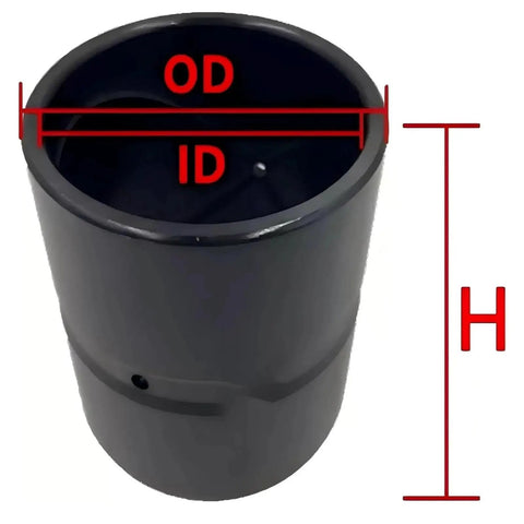 Two Pack 35mm Excavator Bucket Bushing Set 35x45x40mm ID OD L Pivot Pin Sleeve Kit For Heavy Equipment Attachments Easy Install Smooth Fit Wear Resistant Bearings, black steel bushing