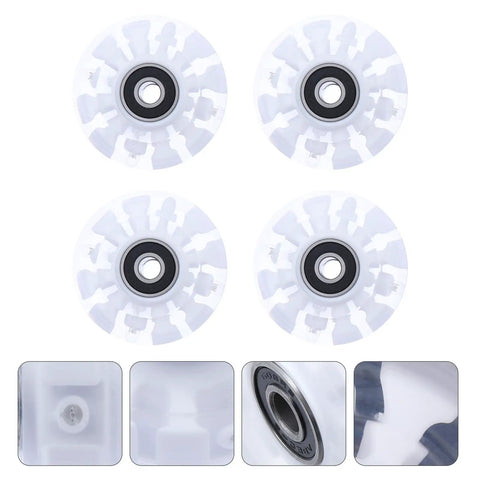 Light Up Roller Skate Wheel Set For Outdoor Indoor Inline Skates And Quad Skates Replacement PU Wheel With LED shown in detail