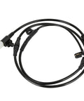Front brake pad wear sensor cable for Range Rover Sport (2005-2019); black wiring with white 2-pin connector.