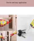 60ml Graphite Lock Lubricant Two Pack for door locks, keys, windows, and cars shown with pencil applicator in action.