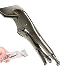 Boss Level 8 Inch Adjustable Locking Pliers With Slick Carbon Steel Flat Head Duckbill Jaw Quick Release Ergonomic Handle