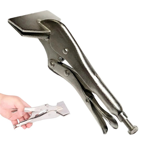 Boss Level 8 Inch Adjustable Locking Pliers With Slick Carbon Steel Flat Head Duckbill Jaw Quick Release Ergonomic Handle