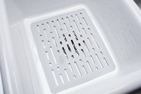 Enhanced Microbal Sink Mat Small White Kitchen Protector Cushions Breakable Dishes Keeps Sink Dry With Raised Feet And Keeps Beneath Space Clean Durable Non Slip Design Prevents Slips While Keeping Items Safe