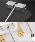 Automatic Door Closer For Home And School With No Fuss Install Self Closing Door Hardware in silver aluminum and steel