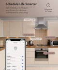 Compact WiFi Smart Plug 4 Pack Mini Outlet Works With Alexa And Google Home Remote Voice Control Schedule Timer 2.4G Only schedule display
