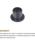 Flanged Sleeve Bearing Set With 8mm Bore 10mm Outer Diameter And 10mm Length POM Self Lubricating Oil Free Bushings In Black Pack Of 4