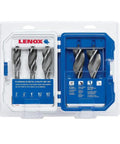 Heavy Duty Bi-Metal Plumber Utility Kit Five Piece For Drills With High Speed Steel Bits displayed in packaging
