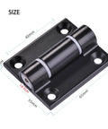 Adjustable Torque Hinge Heavy Duty Zinc Alloy Door Hinge For Cabinets And Closets Black 2.56 Inch By 2.17 Inch Set Of 2