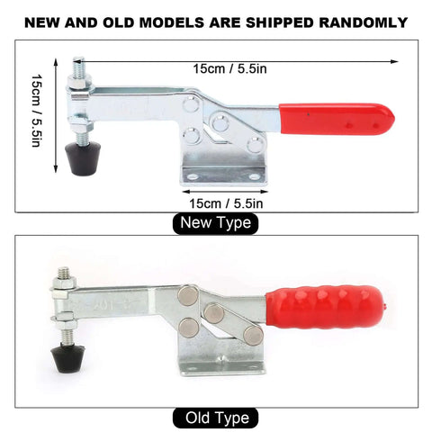 Built Tough Carbon Steel Horizontal Toggle Clamp For Woodworking Machines And Consoles, new and old models comparison
