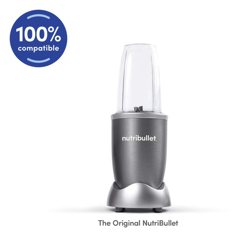Cup and Blade Replacement Set for 24 Oz Blenders With Extractor Blade, BPA Free, Dishwasher Safe shown with NutriBullet base.