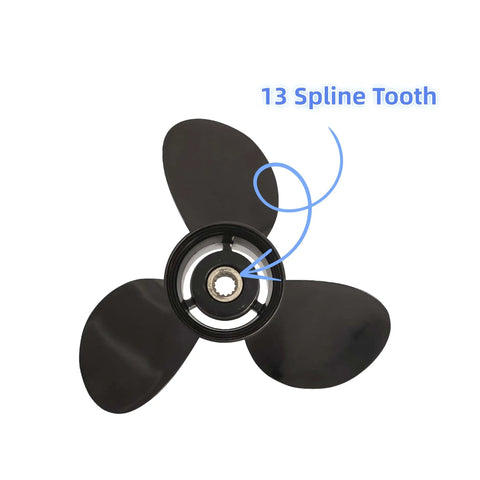 Outboard Boat Propeller Replacement 13.25 X 17 Pitch 3 Blade 13 Spline Beefy Aluminum Hub Kit For Johnson Evinrude OMC V4 Outboard 40 140 HP Fits Boats Under 50 MPH