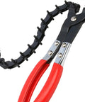 Exhaust Pipe Cutter Tool For 3/4 To 3-1/4 Inch Tailpipes And Tubing, Lubricated Wheel Mechanism For Smooth, Easy Cuts, Heavy-Duty Cutter For PVC Copper Steel Exhausts, Ideal For Tailpipe And Catalytic Converter Repairs, red-handled pipe cutter