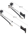 Handheld High Pressure Shock Pump For MTB Fork And Rear Suspension Up To 300 PSI Beast Of A Pump shown with dimensions