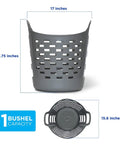 Dimensions of Flexible Laundry Basket For Clothes And Sheets Lightweight Plastic Hamper With Grab And Go Handles Portable Round Bin
