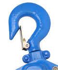Lever Chain Hoist 1650 Lbs Three Quarter Ton Blue Chain Puller Hoist With 10 Ft Lifting Height quick release hook detail