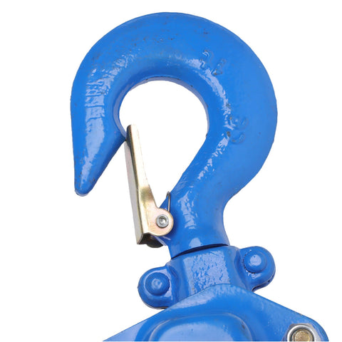Lever Chain Hoist 1650 Lbs Three Quarter Ton Blue Chain Puller Hoist With 10 Ft Lifting Height quick release hook detail