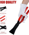 Hands On Sheet Metal Bender Set with red handles and black heads, designed for bending and flattening edges, held by a gloved hand.