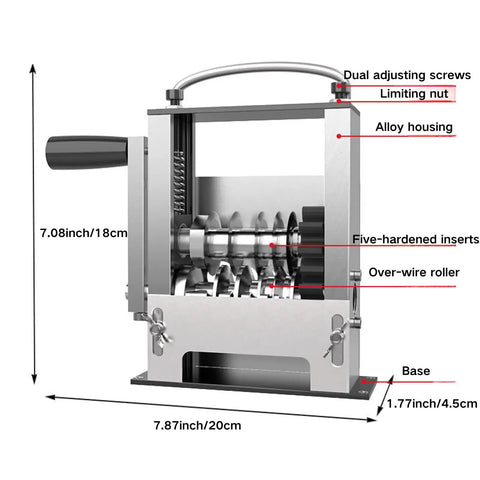 Go To Wire Stripping Machine For Scrap Copper Cable, Electric Hand Crank Dual Power Stripper with alloy housing and over-wire roller.