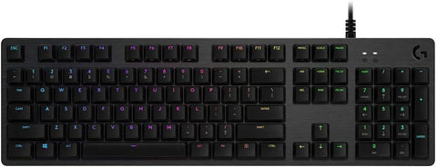 Elite Mechanical Gaming Keyboard Built For Precision With Smooth Brown Tactile Switches And Stunning Per Key RGB Backlighting, top view