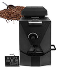Electric coffee bean roaster machine with control panel, designed for snag freshly roasted beans at home.