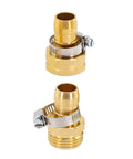 Ditch The Drips With This Badass Garden Hose Mender Repair Kit For 3/4 Inch Us Thread Male Female Fitting Set Made With Rustproof Stainless Steel Clamps To Fix Leaks Fast And Save Your Outdoor Sprayers. Brass hose mender fittings with stainless clamps, 3/4 inch