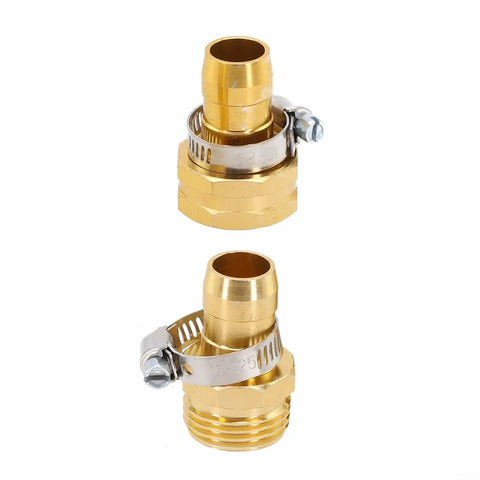 Ditch The Drips With This Badass Garden Hose Mender Repair Kit For 3/4 Inch Us Thread Male Female Fitting Set Made With Rustproof Stainless Steel Clamps To Fix Leaks Fast And Save Your Outdoor Sprayers. Brass hose mender fittings with stainless clamps, 3/4 inch