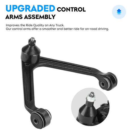 Dodge Ram 1500 Front Upper Control Arm With Ball Joint Assembly And Front Lower Ball Joint Kit K7424 K7411 4 Piece Suspension Upgrade For 2002 2003 2004 2005 Models