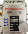 Tough As Nails 1300W Brushless Benchtop Milling Machine control panel with digital gauge and safety instructions for operator use.