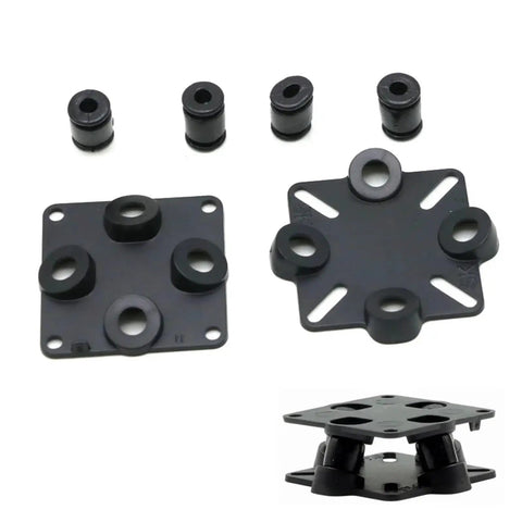 Damping Plate For CC3D Naze32 And Mini APM Flight Controllers Eliminates Jello From Frame Vibration And Improves Stabilization And Smooth Flight For RC Drones Six Pack, 30.5x30.5mm silicone mounts