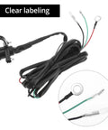 12V ATV And UTV Winch Corded Hand Controller Kit With 16 Foot Cable Wired Remote Control For Easy Winching Durable Wiring Pack Included Rugged Interlock Design For Rough Trails, black wired remote