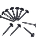 Premium Black Iron Round Head Upholstery Nails And Smooth Furniture Decorative Tacks Stock Up On These Gotta Have Hardware Gems For Any Weekend Warrior Project Around The House 100 Pack, shown in a group.